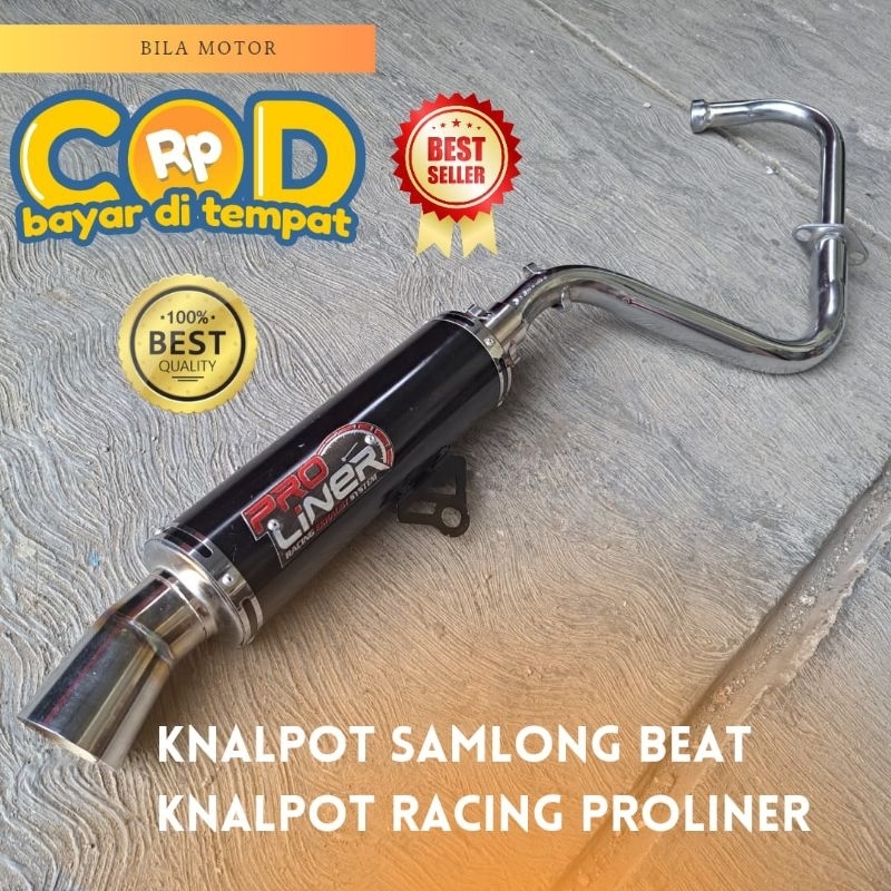 Knalpot Samlong Proliner Untuk Motor Beat Deluxe, Beat ESP, Beat fi, beat pop, beat karbu, beat stre