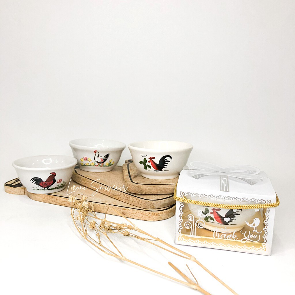 Souvenir Mangkok Ayam Mini Kemas MIka / Box
