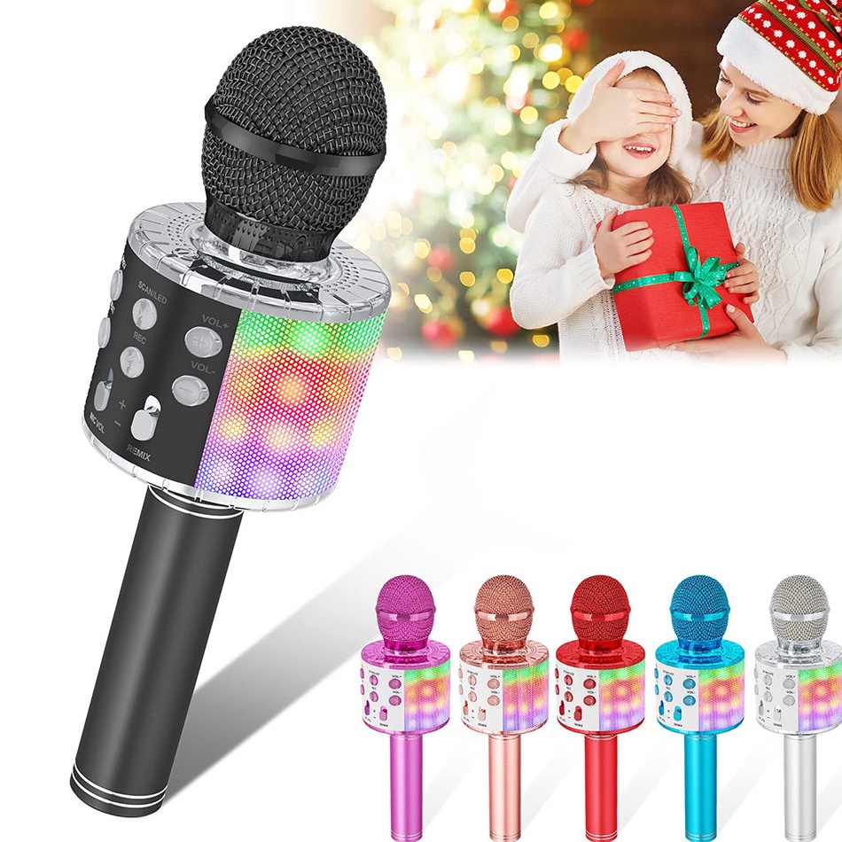 KQ microphone bluetooth karaoke mic wireless Karaoke Mic WS858 mic bluetooth karaoke