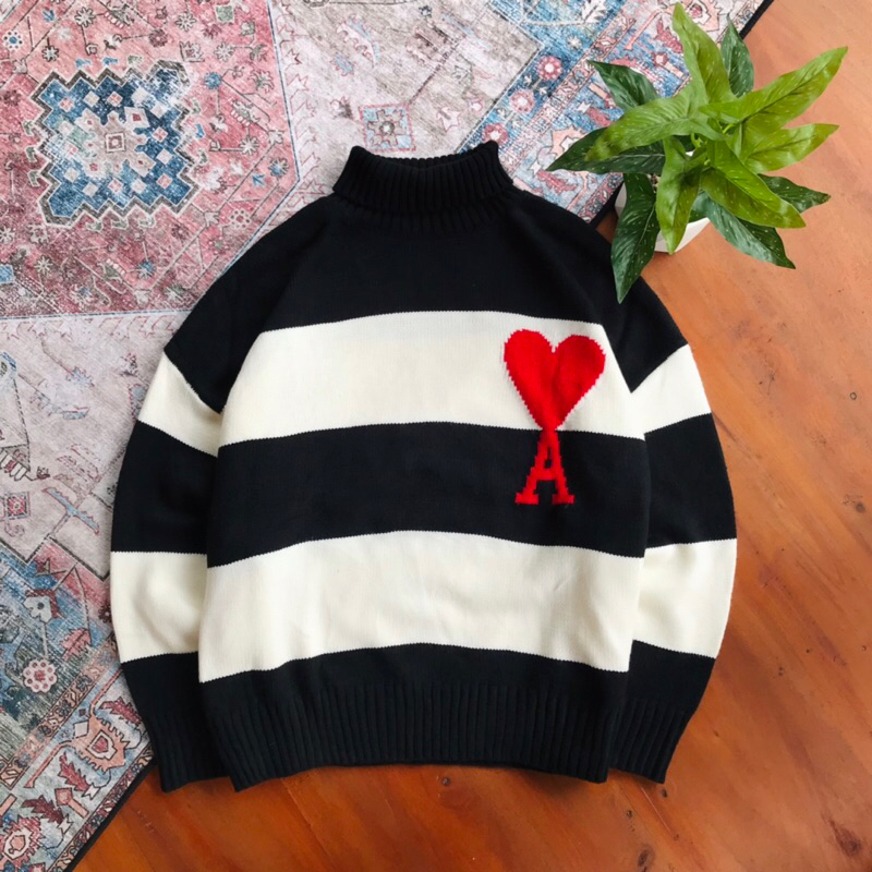 turtleneck knitwear ami paris fulltag original brand