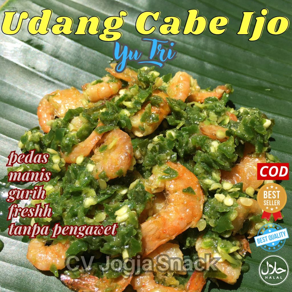 

Sambel Udang Cabe Ijo Pete Pedas Higienis Tanpa Pengawet Fresh Halal 100 Gram gurih lauk Balado