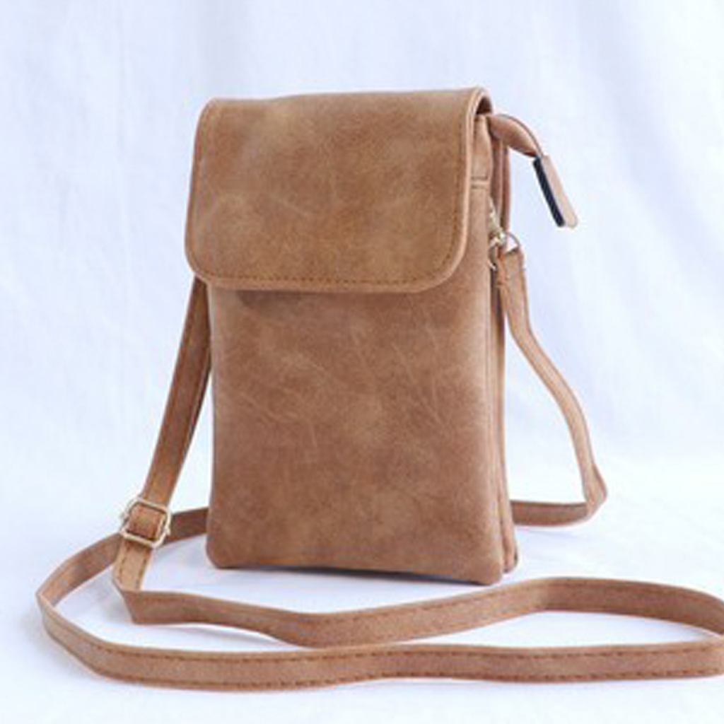 Tas ponsel hitam, tas bahu wanita kecil modis, tas selempang wanita, dompet