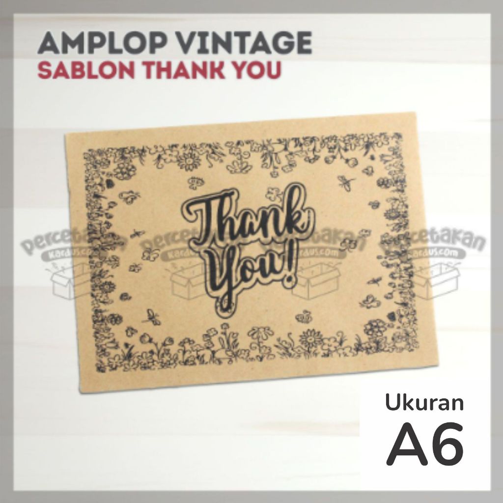 

Custom Sablon Amplop A6 Amplop Vintage Kraft 150 gr Free Design | Uk. 16x11 cm