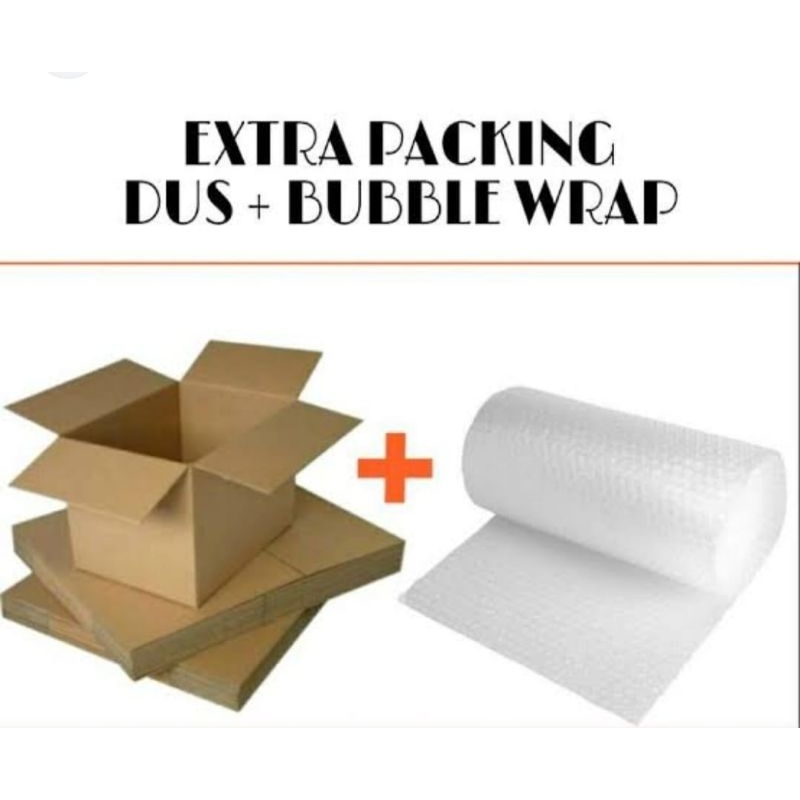 

Extra paking kardus + bubble wrap