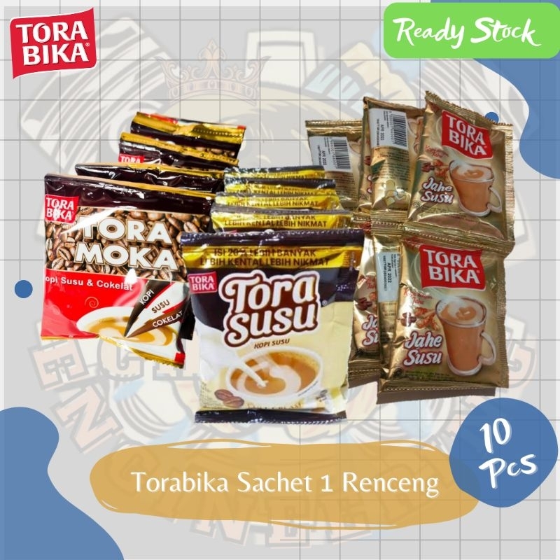 

Kopi TORABIKA |Tora Moka |Tora Susu | Kopi Jahe Susu Renceng 10x28g