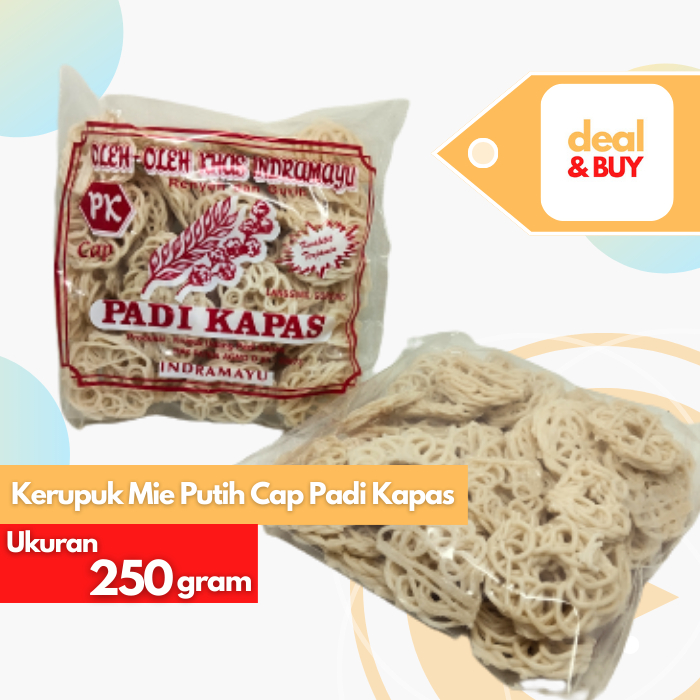 

Kerupuk Mie Putih Cap Padi Kapas 250gr