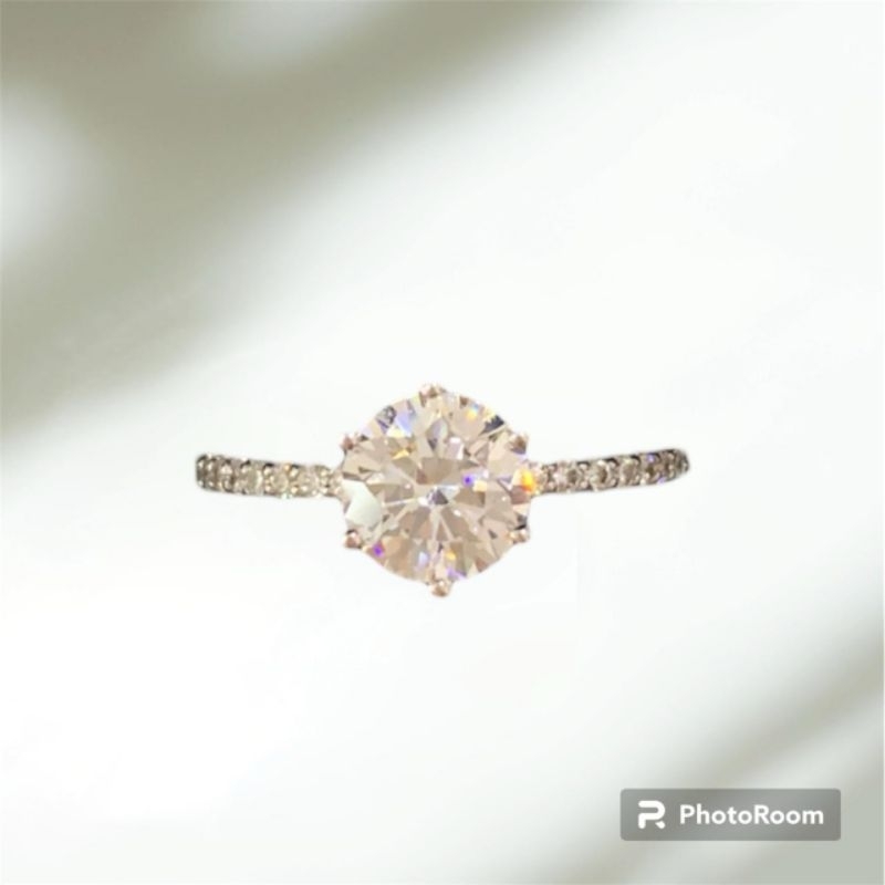cincin solitaire diamond look 1.86 gr kadar 750