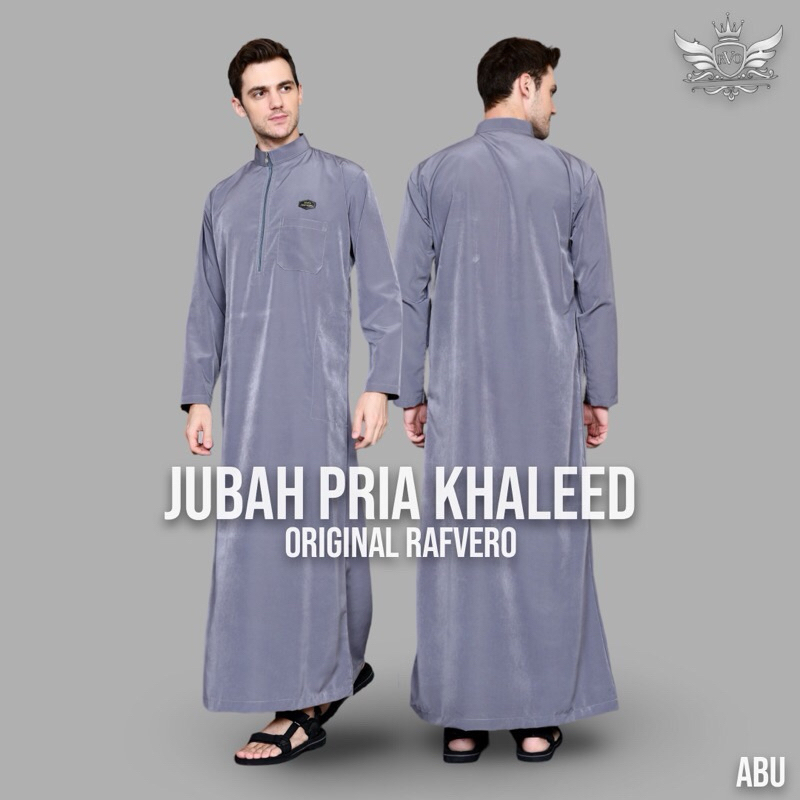 TERLARIS Jubah Khaleed Pria - Jubah Katun Toyobo Premium - Gamis Pria Dewasa Hitam Polos- Gamis Pria