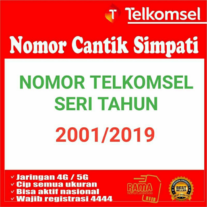 NOMOR TELKOMSEL SERI TAHUN