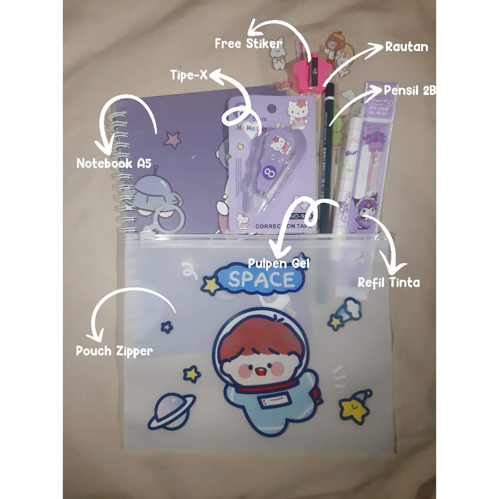 

PAKET ALAT TULIS 08 IN 1 LENGKAP / STATIONERY HADIAH LUCU / HAMPERS ULANG TAHUN / HAMPERS MURAH MERIAH / KADO ULANG TAHUN CEWEK / HADIAH ULANG TAHUN / ALAT TULIS SET / SEKOLAH / BUKU TULIS / PAKET ALAT TULIS / KADO UNIK UNTUK PEREMPUAN