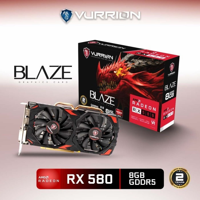 VGA VURRION RX580 8GB - vurrion blaze radeon rx580 8gb