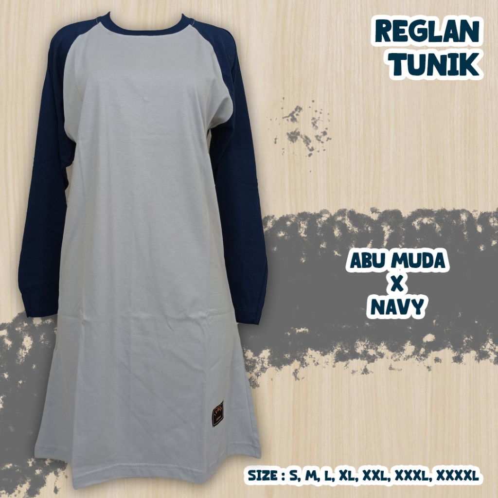 S-XXXL Kaos Polos Tunik Reglan Muslimah Syari/Baju Olah Raga Size Sampai Jumbo S-XXXL