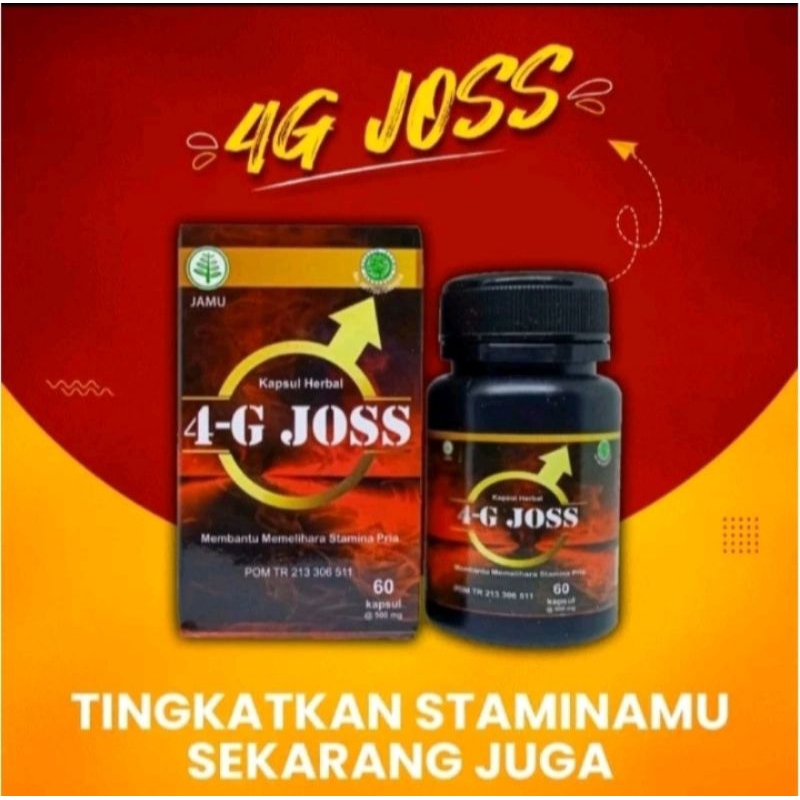 Terlaris 4G JOSS 60 Kapsul Obat Herbal Kuat Stamina Pria Tahan Lama Asli Original BPOM