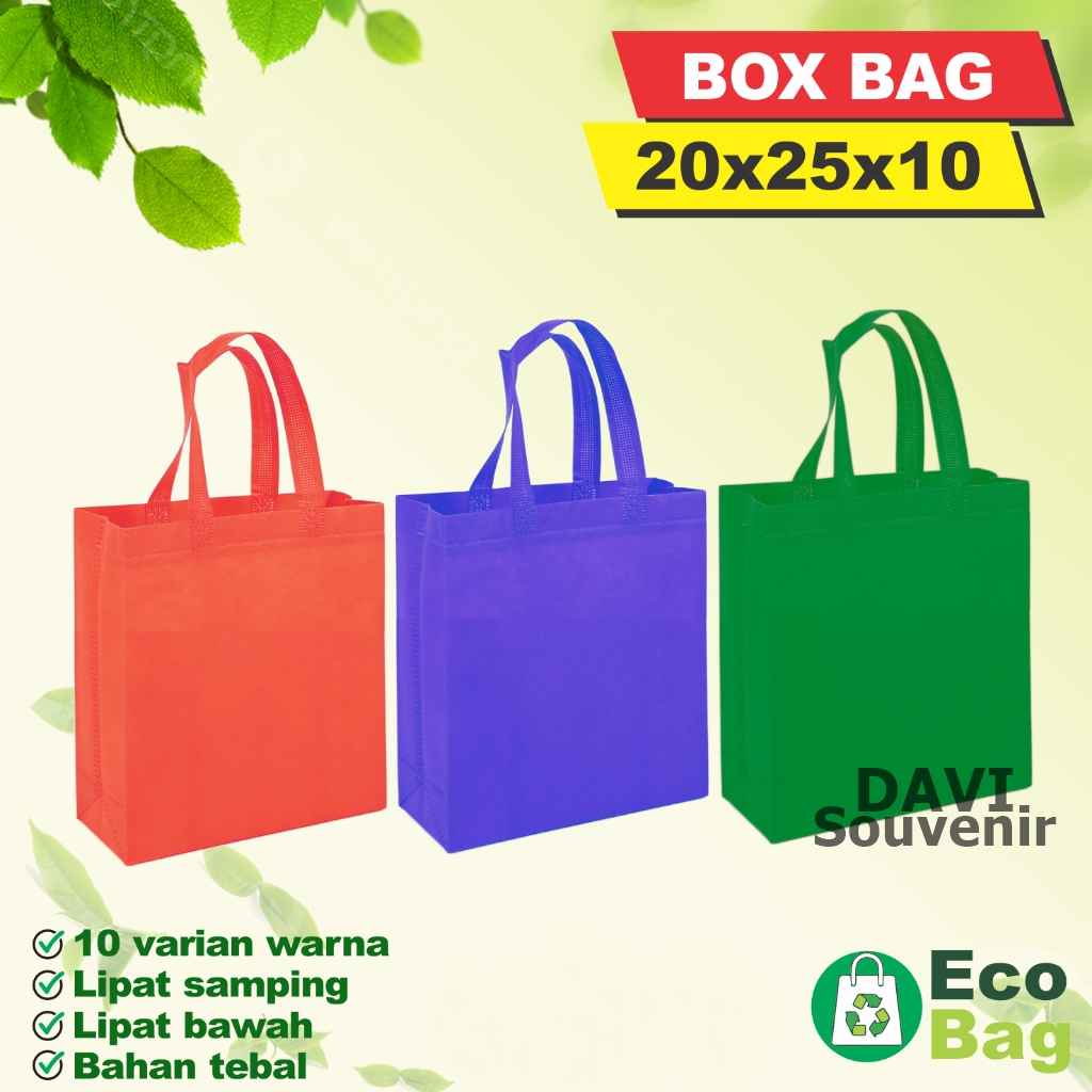 

Goodie Bag / Tas Kain / Kantong Spunbond / Tas Spunbond / Tas Box Bag (20x25x10)