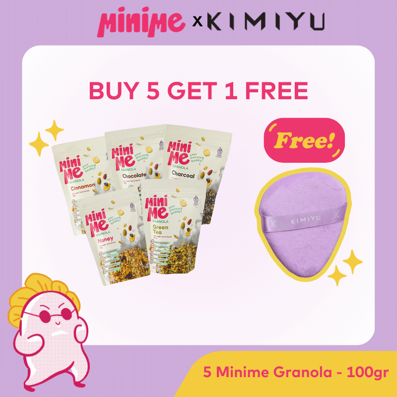 

MINIME x KIMIYU - 5pcs Minime Granola 100gr + FREE KIMIYU Essential Puff