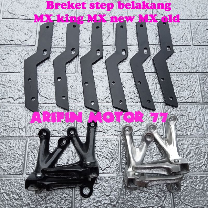 BREKET FOOTSTEP BELAKANG JUPITER MX KING MX NEW 5 SPEED MX OLD/MX LAMA  STEP FU HITAM CHROME