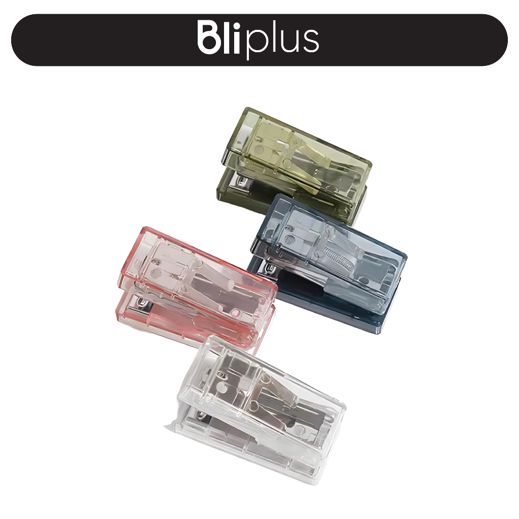 

Staples Stepler Jepretan Mini Transparan Unik Free Refil Isi Stapler Portable ATK014