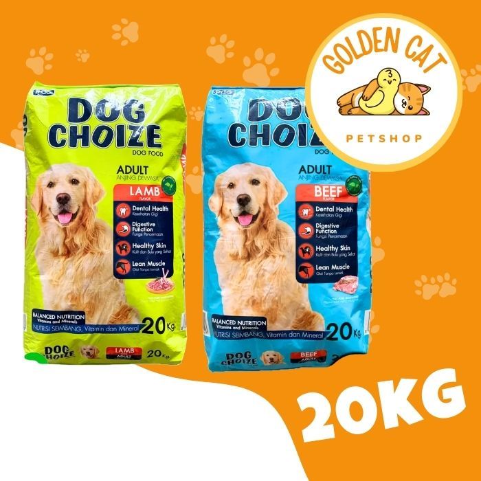 DOG CHOIZE BEEF & LAMB 20KG makanan anjing dog choize EKSPEDISI