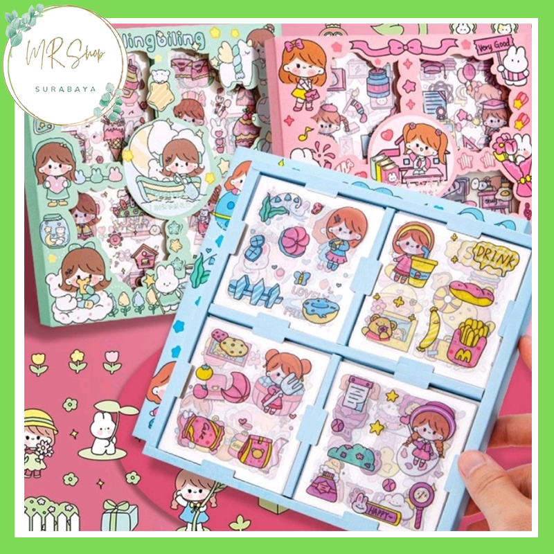 

Sticker Stiker DIY Dekorasi Korea Diary Scrapbook (Harga Per Kotak)