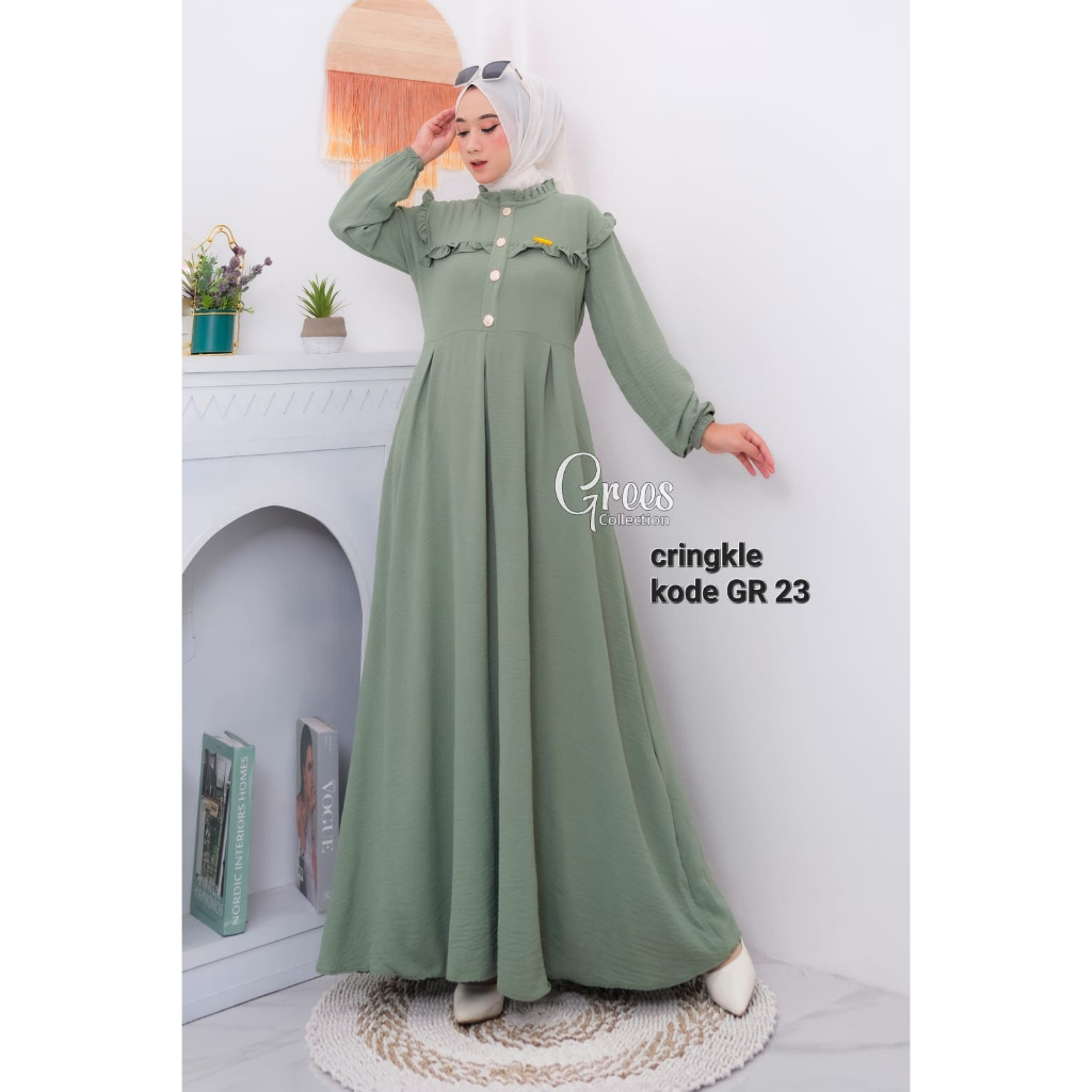 rubyfashion28 - gamis gress maryam terbaru / gamis crinkle airflow