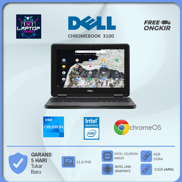 DELL CHROMEBOOK 3100 N4020 4GB 32GB CHROME OS 11.6