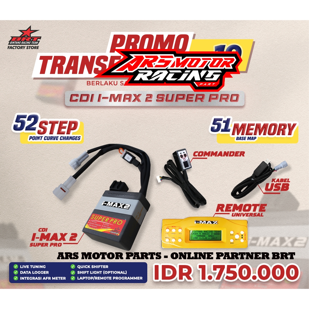 CDI BRT IMAX 2 SUPER PRO 52 STEP HONDA SUPRA X 125 KPH