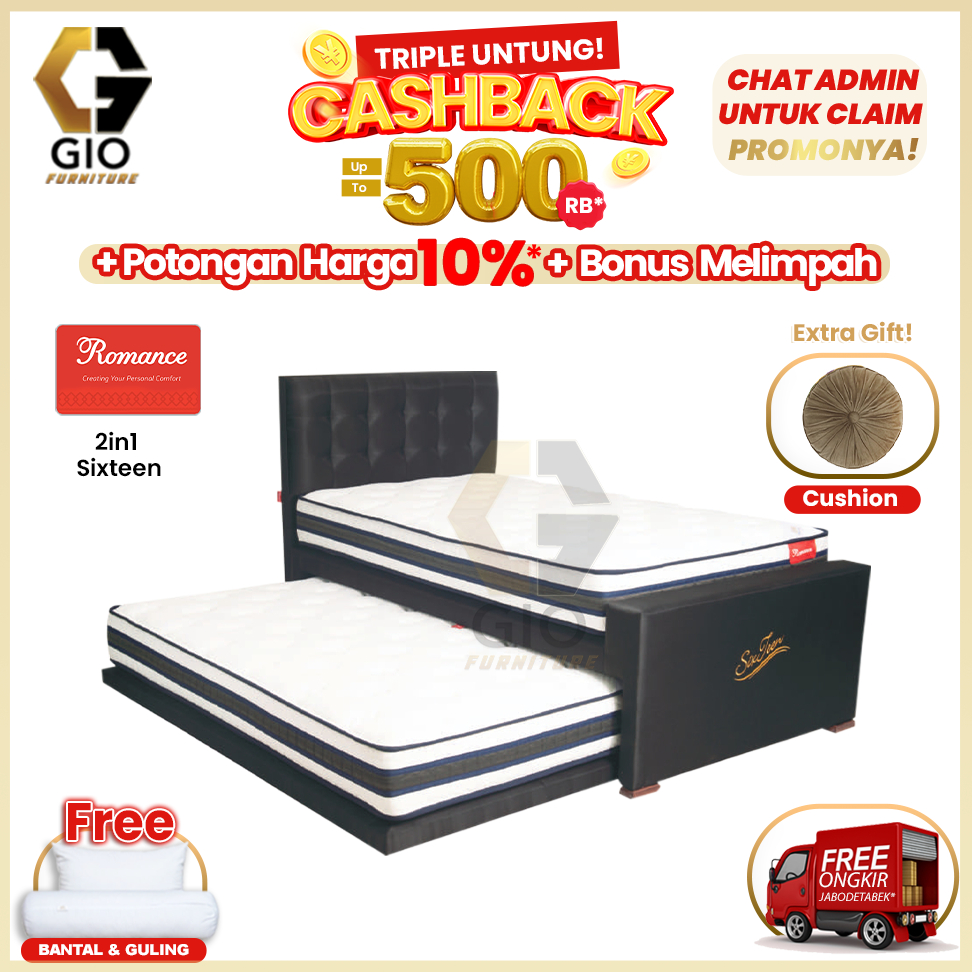 Kasur Romance Sixteen 3in1 / Romance Springbed Sixteen 3in1 ( Full Set )