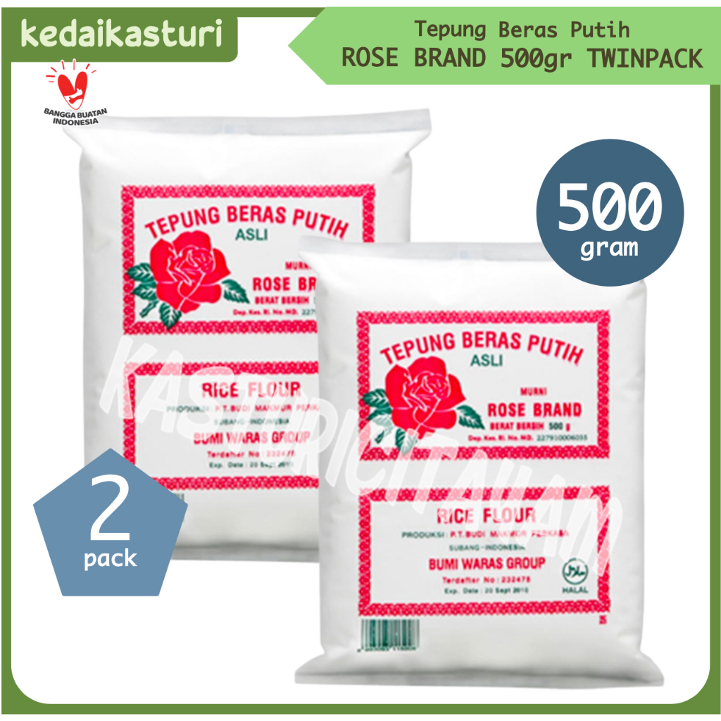

Tepung Beras Putih Rose Brand 500gr x 2 Pack - Twinpack