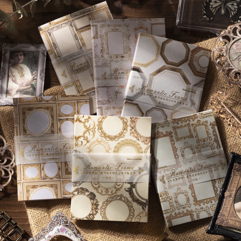 

L.P 20 PCs Retro Frame Victorian Hollow Border for Decoration Scrapbook