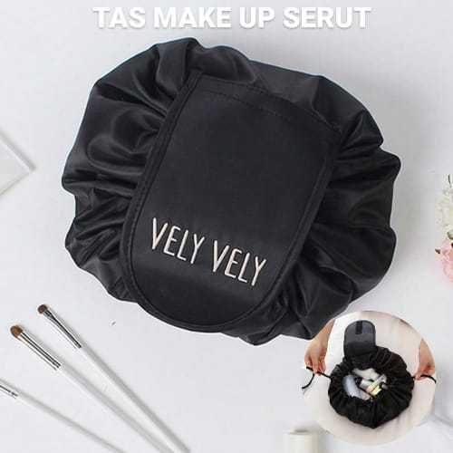 TAS MAKEUP SERUT KAIN TAS MAKE UP WANITA SERUT PORTABLE DRAWSTRING POUCH LARGE CAPACITY