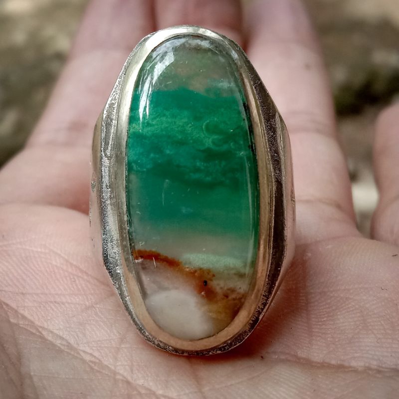 Batu akik ijo Garut material Odim Cristal