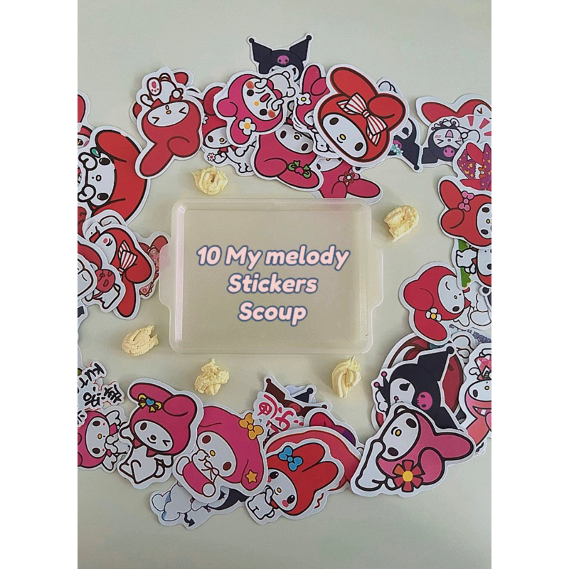 

My Melody Sticker 10 Scoup Random (KALAU DAPAT KUROMI BAKAL DIKASI TAMBAHAN 5 LAGI)