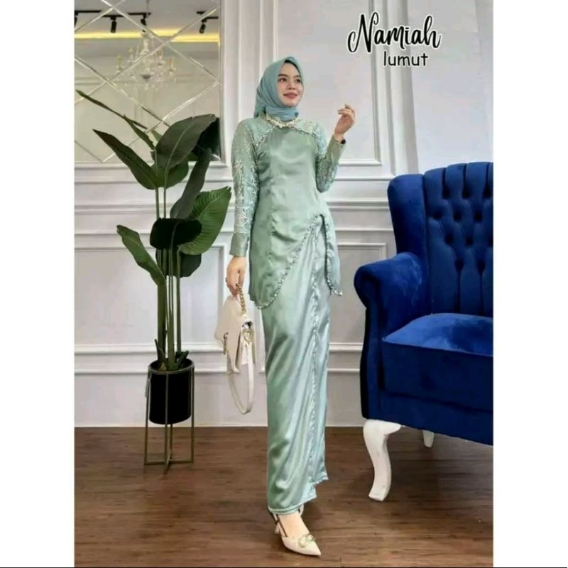 NAMIAH DRESS GAMIS PESTA BUSANA MUSLIMAH KONDANGAN LAMARAN NIKAHAN BRIDESMAIDS LEBARAN KEBAYA PESTA 