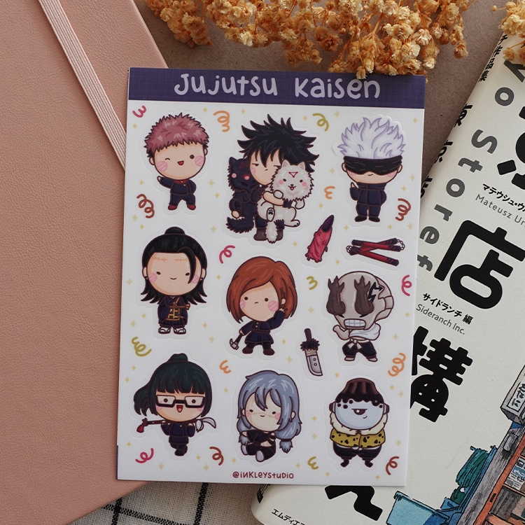 

Jujutsu Kaisen Sticker Sheet Series | Waterproof | Aesthetic Sticker | Sticker Sheet Pack | Planner Sticker
