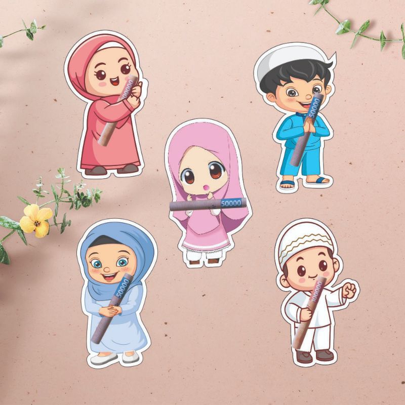 

( 10 PCS ) AMPLOP LEMBAR KARAKTER/AMPLOP LEBARAN 3D / AMPLOP LEBARAN PELUK eid mubrak ramadan idulfitri