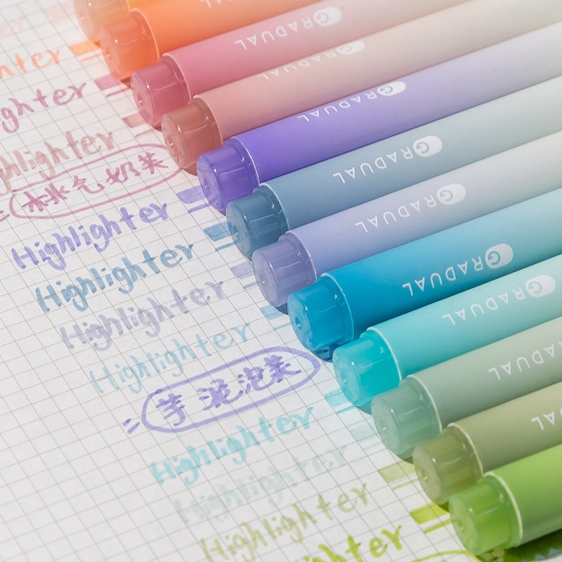 

Winzige 4pcs Highlighter Pen Warna Warni Pastel Stabilo Marker Pen Alat Tulis Marker Penanda Buku Spidol Lucu Journal