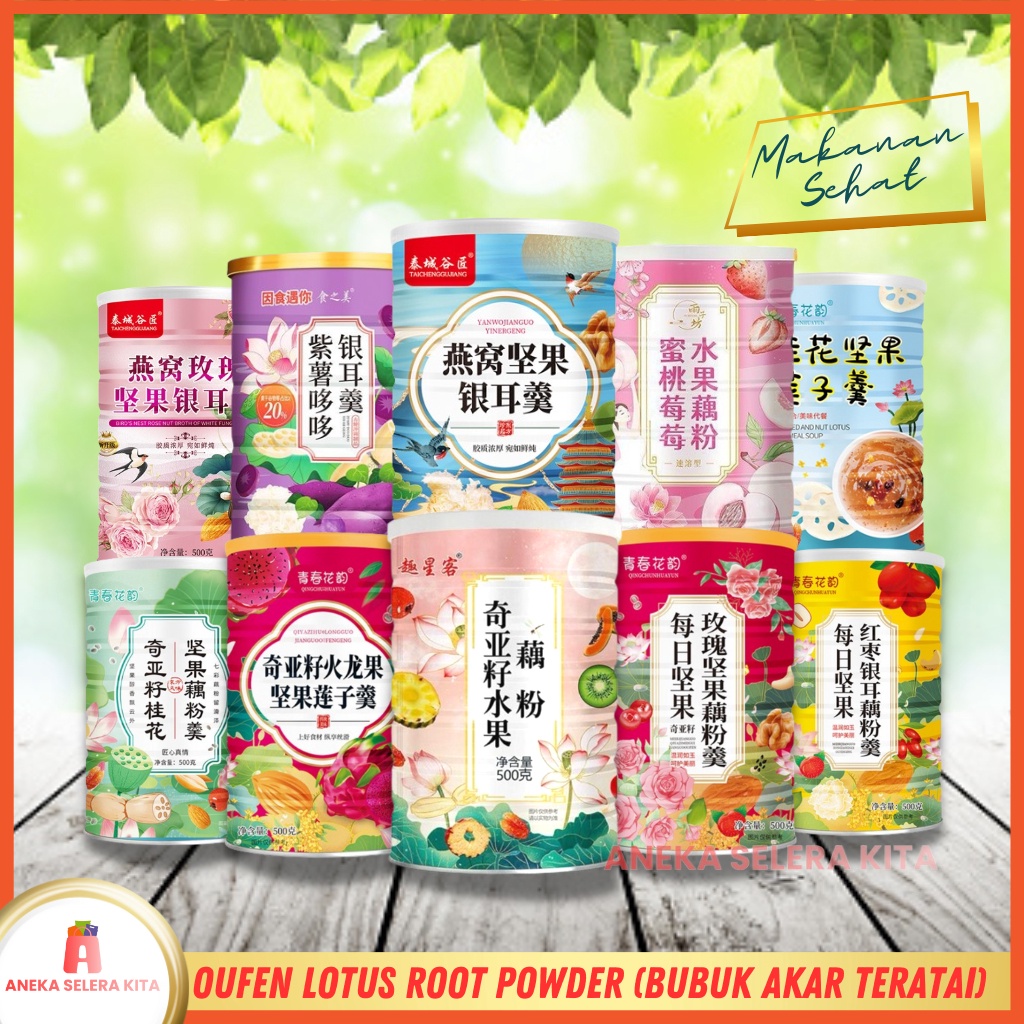 

ANEKA Ou Fen Lotus Root Powder Halal Original Bubuk Akar Teratai gas