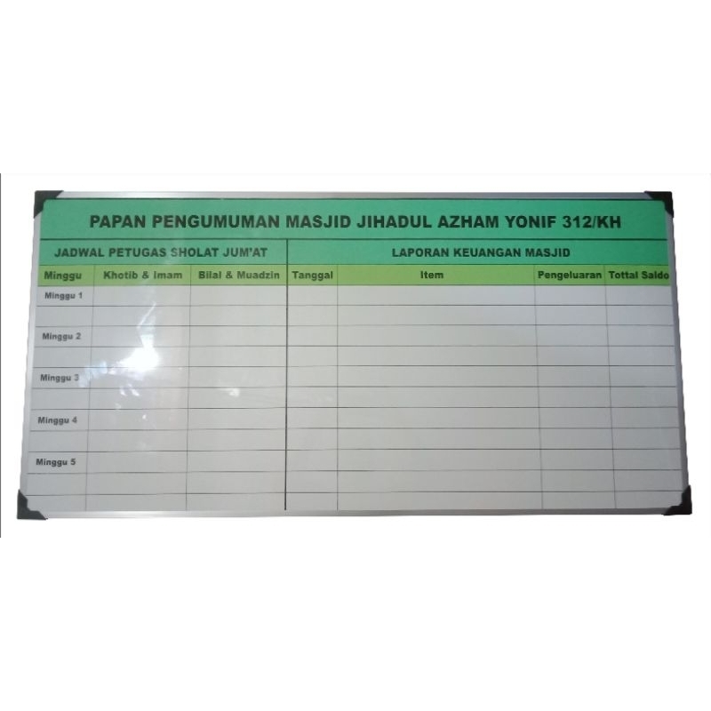 

PAPAN PENGUMUMAN MASJID