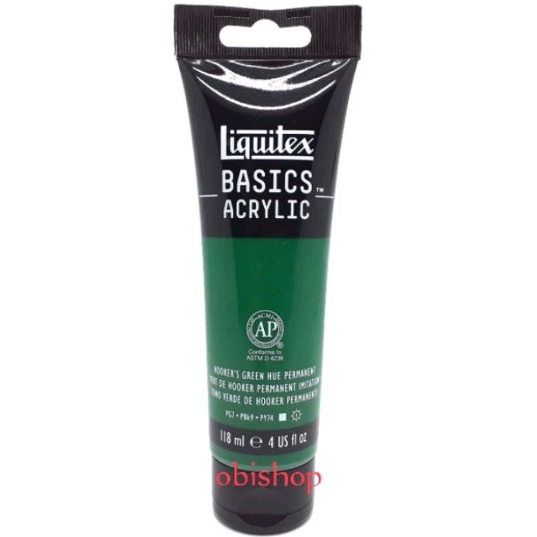 

Cat Akrilik Liquitex Basics Acrylic Colour 118 ml Hooker's Green Hue Permanent