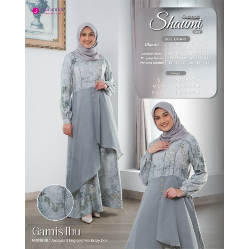 SARIMBIT RAUNA SHAUMI GREY/RAUNAPRIDE/SARIMBIT/FAMILY SET/SERAGAM LEBARAN KELUARGA 2024 /RAUNA SHAUM
