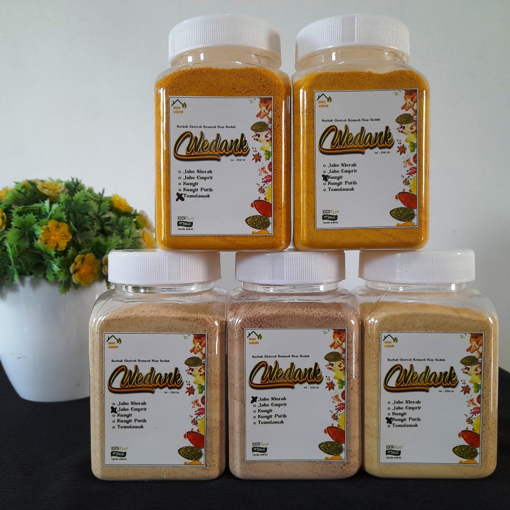 

Paket serbuk ekstrak rempah lengkap isi 5 jenis