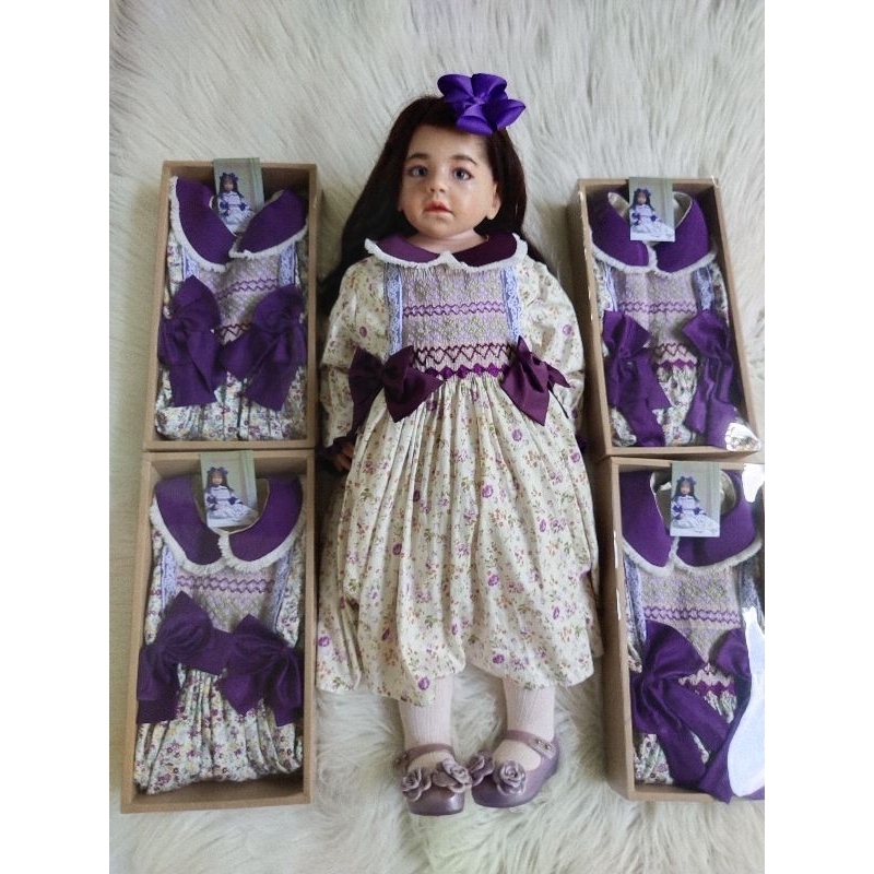 Smocked dress anak