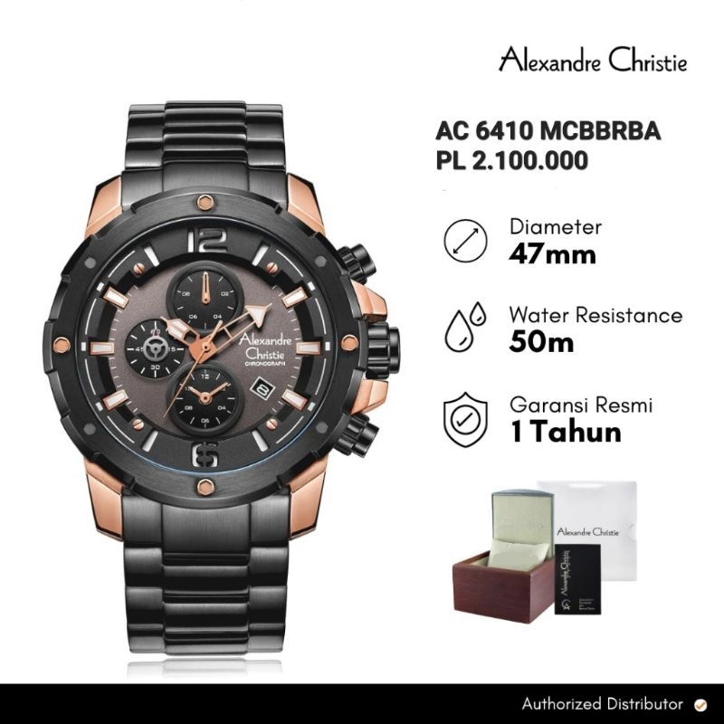 Jam Tangan Pria Alexandre Christie 6410 / AC 6410 Original