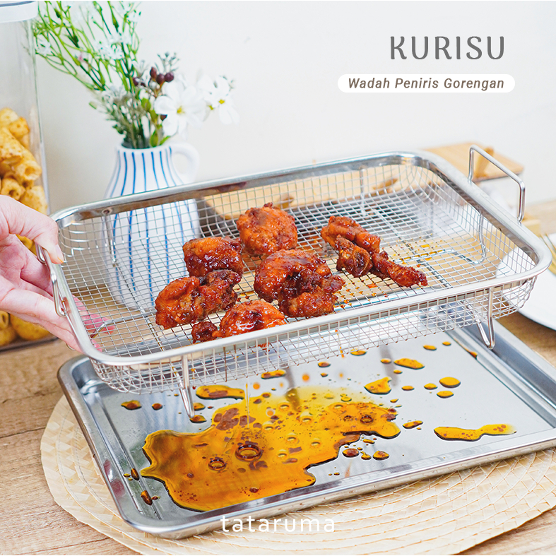 TATARUMA Kurisu - Wadah Peniris Minyak Gorengan Crisper Tray