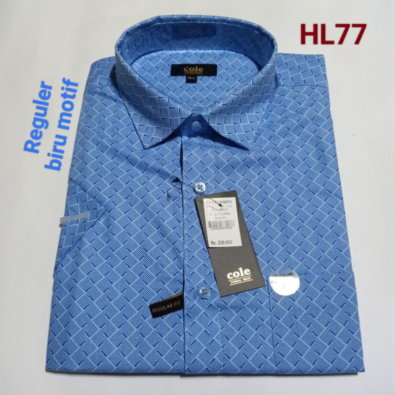 Kemeja Lengan Pendek Pria REGULER Merek Cole Original Branded Matahari