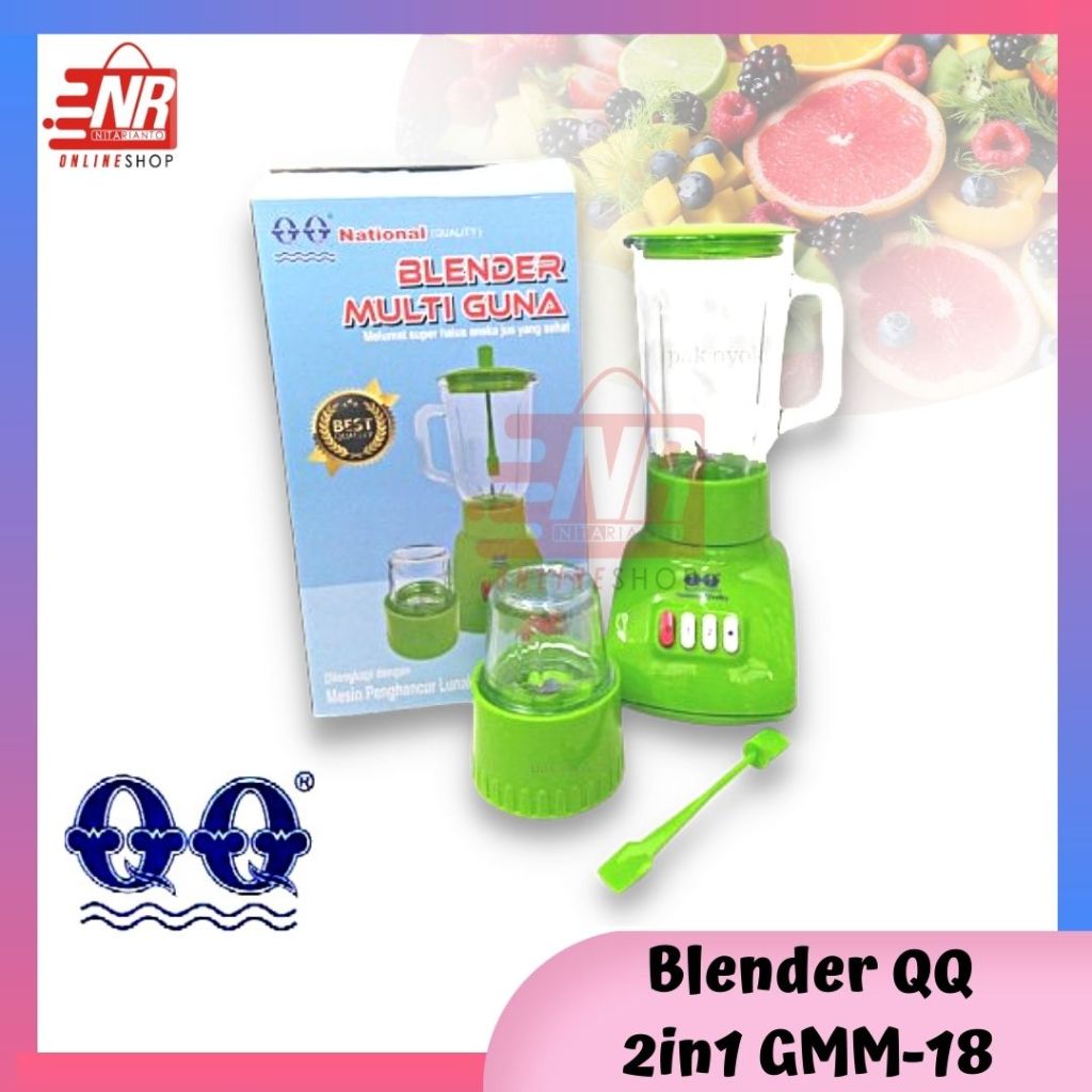 Blender Murah Kaca QQ National GMM 18 / Blender Kaca QQ / Blender kaca QQ 2in1