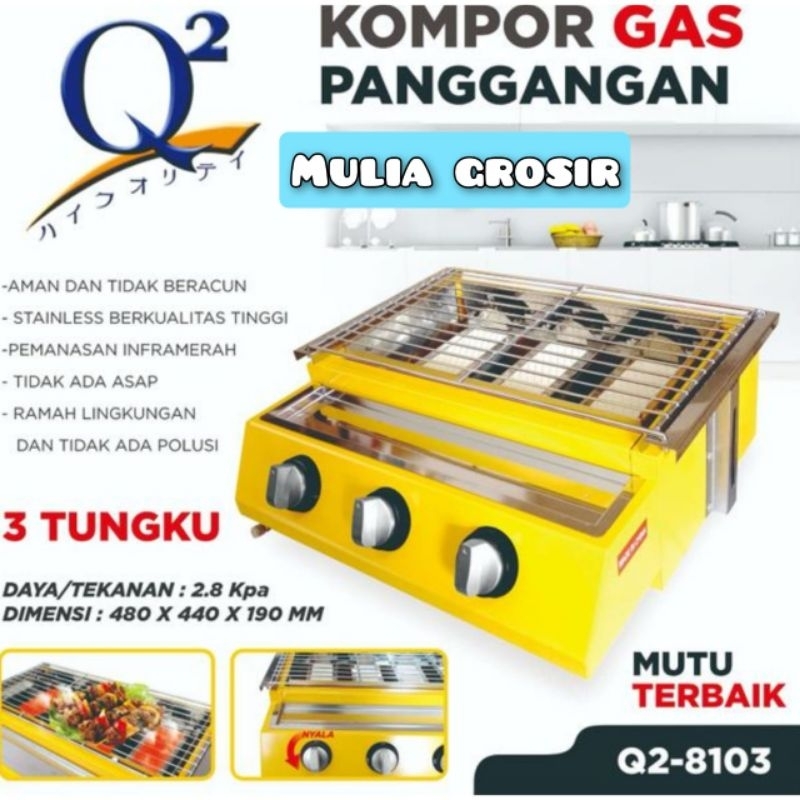 Kompor Panggangan Sosis 3 Tungku QQ 8103