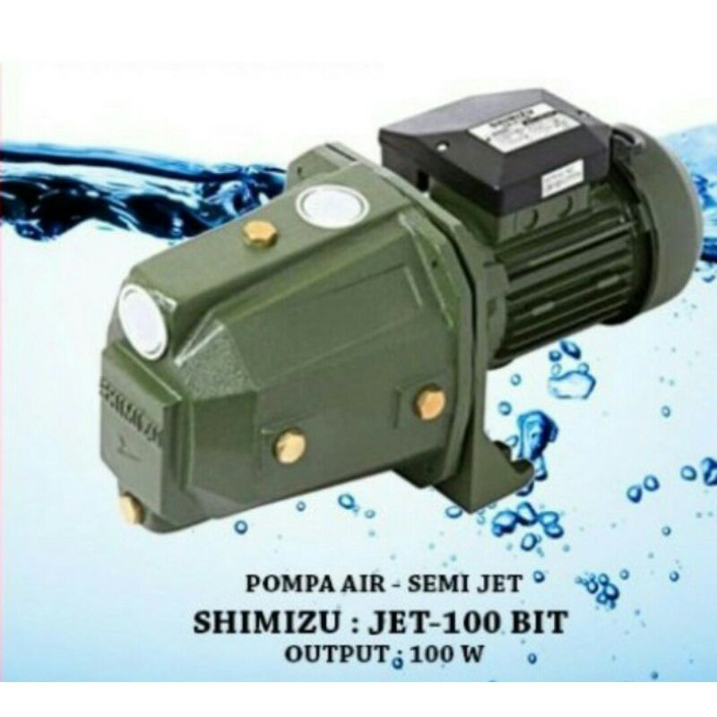 pompa air shimizu jet 100 bit - pompa sumur dangkal semi jet pump