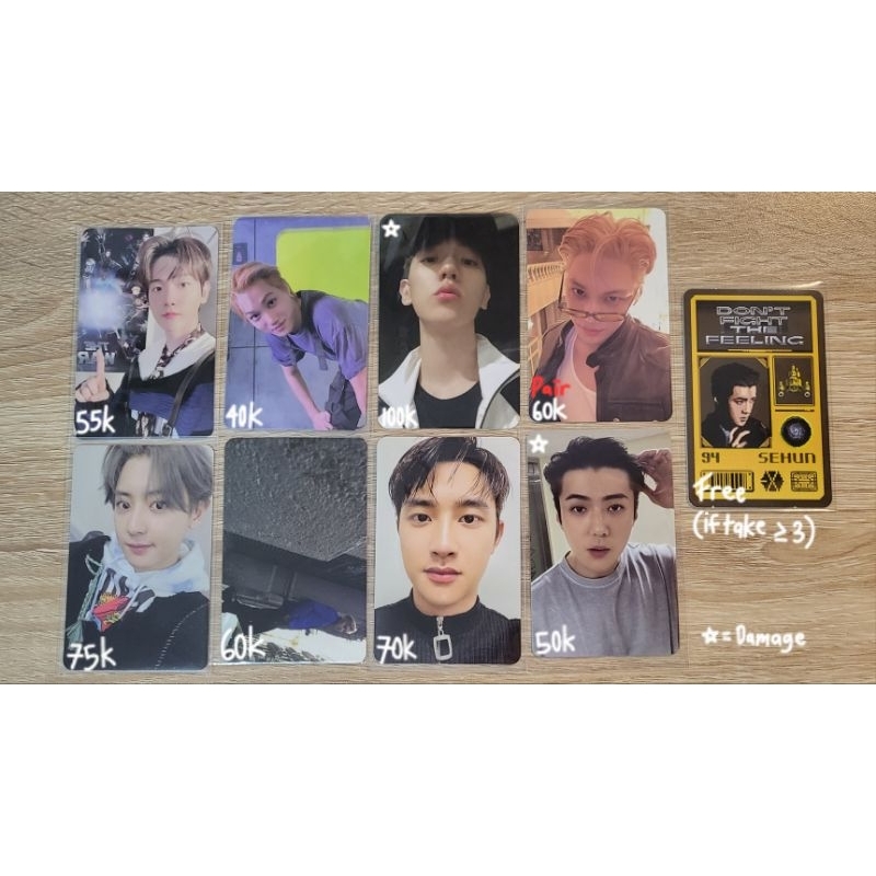 [PILIH JNE] PC PHOTOCARD EXO CHANYEOL KAI BAEKHYUN D.O. KYUNGSOO TAO SEHUN DFTF ROVER SLEEVE DELIGHT