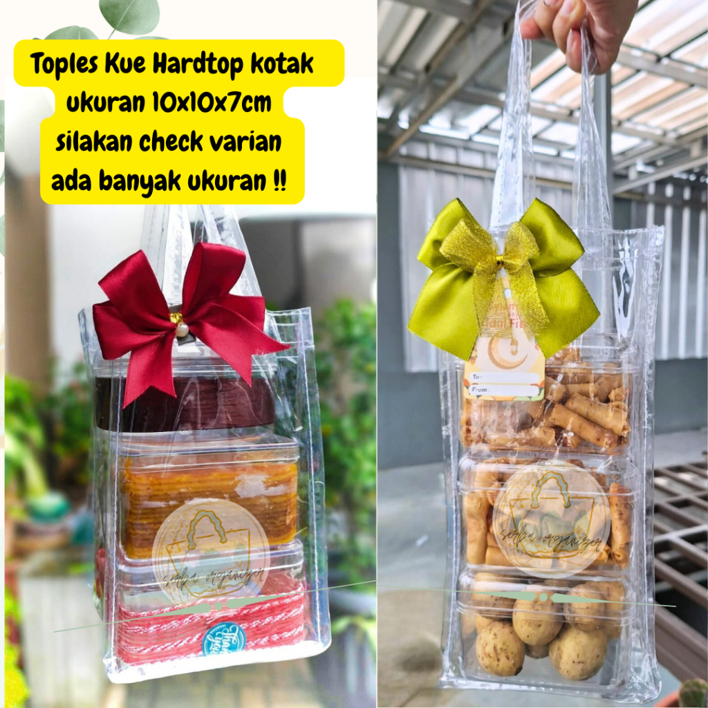 

tas mika toples hardtop kotak 350gr, tas plastik kue kering , hardtop kue kering kotak 350gr